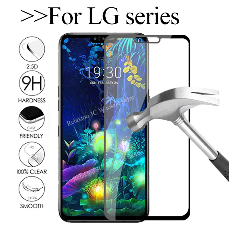 Kính cường lực bao phủ toàn bộ, dành cho LG V50, V40, V30, V20, G6, G7, G8, K10 2017, Bảo vệ màn hình, Phim Kính an toàn, Tương thích với lg v 50, 40, 30, 20, g 6, 7, 8, Phim kính bảo vệ