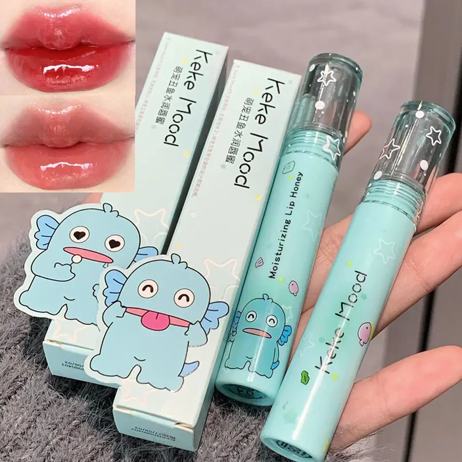 Son Bóng, Thiết Kế Cá Mập Chú Hề Thú Cưng, Dưỡng Ẩm, Lâu Trôi, Hoàn Thiện Tráng Gương, Tự Nhiên, Không Thấm Nước, Không Phai, Cầm Tay, Kết Cấu Son Môi