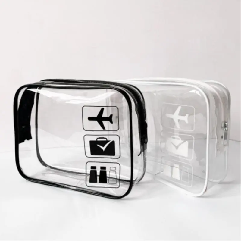 Transparent Toiletries Travel Bag, 1 Count Travel Carry, Airport Aviation Accessories Compliance Bag, Quart Sized Women's and Men's Makeup Bags