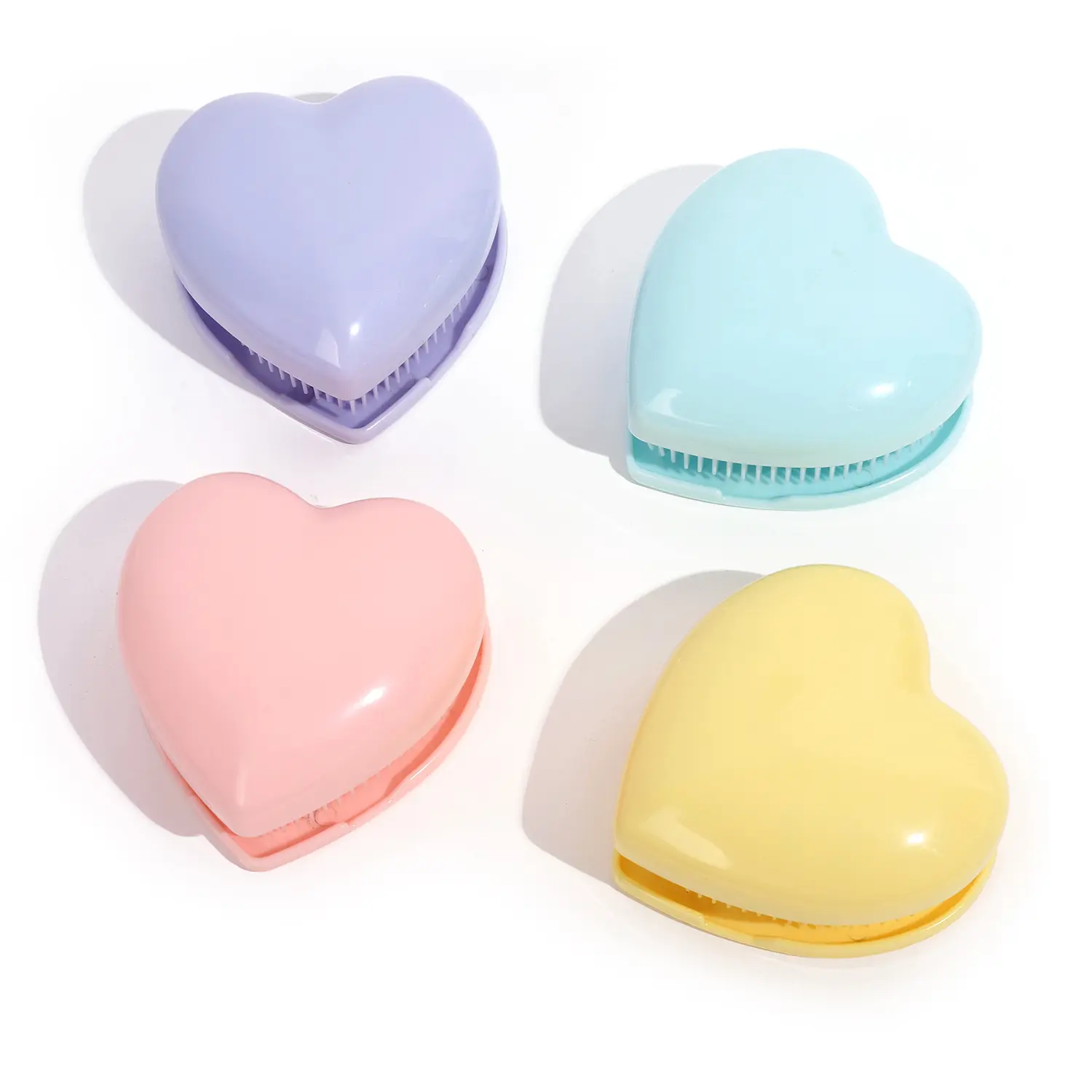 Massage Comb Heart-Shaped Split Hairdressing Comb Smooth Hair Not Knotted Cute Girl Heart Gift Comb Haircare Heatless