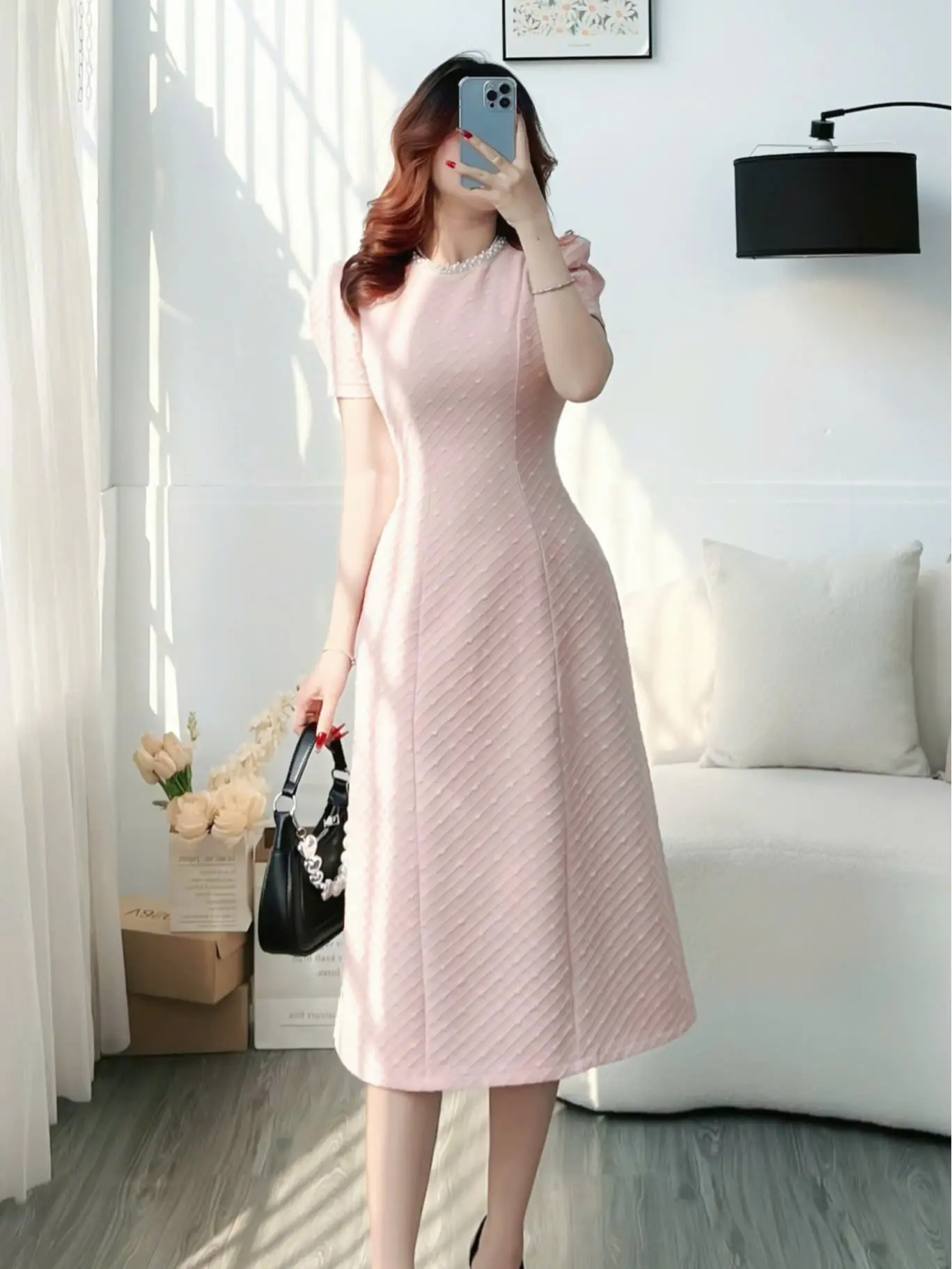 Váy Tapta Gấm Thiết Kế TuTu Store Dành Cho Nữ - Mã D923