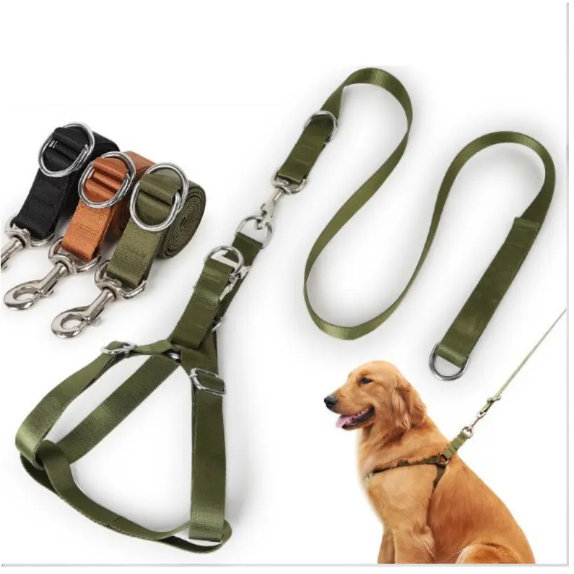 NEW DELUXE harness anjing tali tebal tali tuntun anjing doggy besar ukuran 2cm 120cm