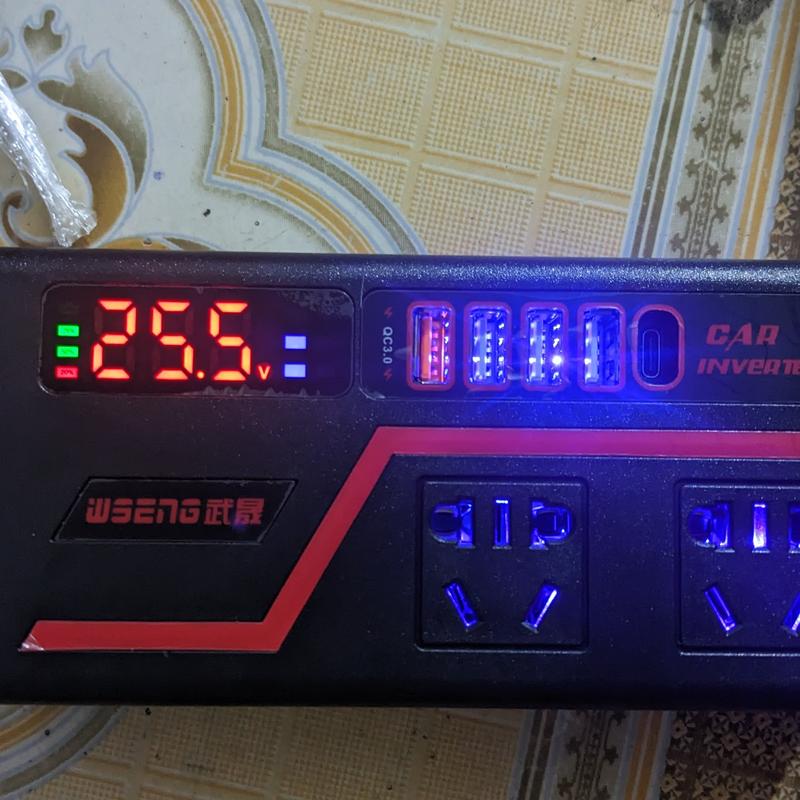 Sạc Điện thoại cắm đầu tẩu cho ô tô kierm Kích Điện 12v, 24v lên 220v công suất nhỏ Phụ Kiện