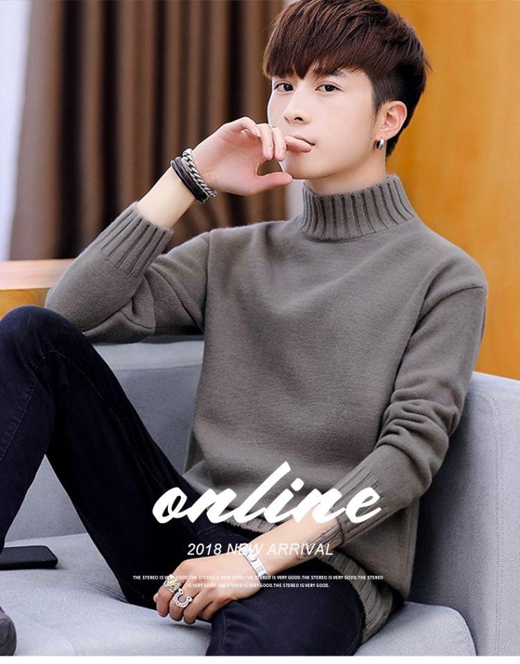 Product Introduction of Áo Len Nam, Phong Cách Hàn Quốc, Dáng Ôm, Thời Trang Hợp Xu hướng, Cổ Trung, Màu Trơn Dệt Kim, Cổ Áo Giả, Áo Cardigan Cơ Sở, Hợp Xu hướng, Thích Hợp Cho Mùa Thu， Menswear， Xám 1