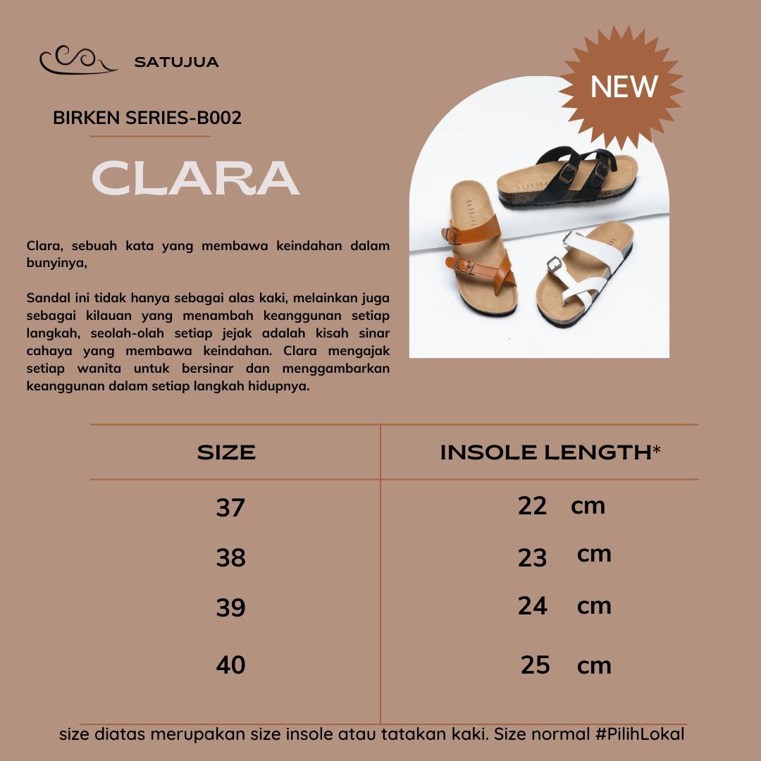 Satujua - CLARA Sandal Wanita Selop Ban 3 Puyuh Motif Silang / Hak 3 Cm Non-Slip Synthetic Leather Foam Square Toe Sendal Jepit