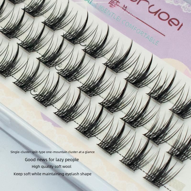 Mengshu'er Tower Tip Wheat Little Devil False Eyelashes Female Eyelash Trilogy Natural Devil Cartoon Eyelashes Hard Stem it cosmetics 3