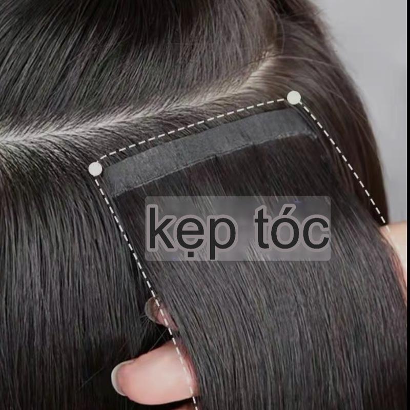 Tóc kẹp phím có dệt sợi tóc thật tự nối tại nhà giá rẻ , có nhiều size tóc lựa chọn