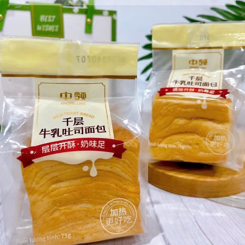 10 cái Bánh mì ngàn lớp Zhongling ăn vặt ăn sáng