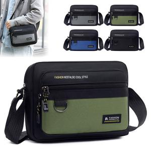 Large Capacity Shoulder Bag Lightweight Oxford Cloth Bag Simple Casual Business Men's Crossbody Bag