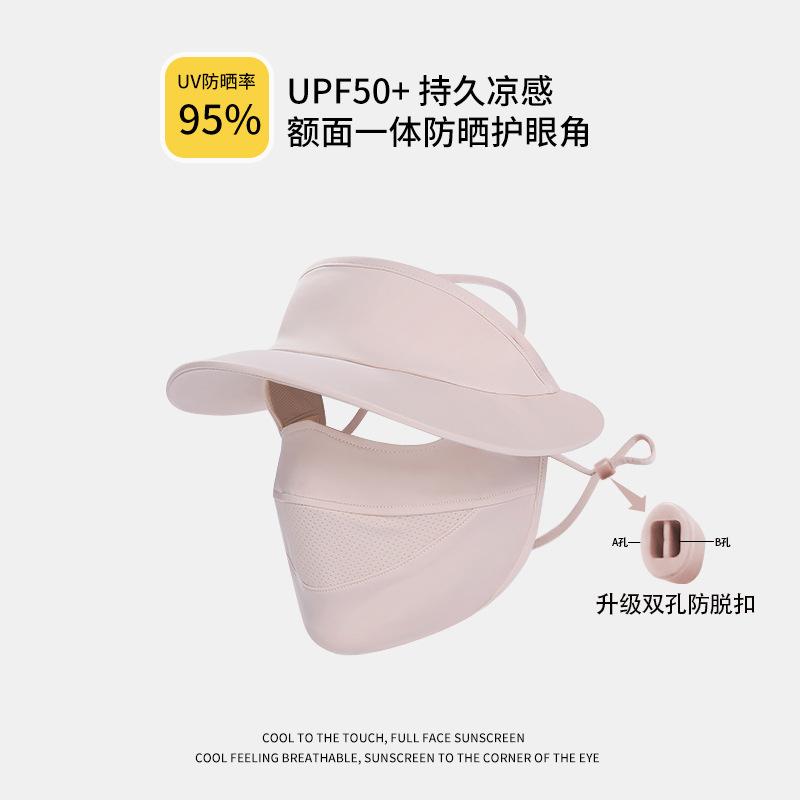 Product Introduction of 1pcs sunscreen mask breathable with brim female UV protection 6