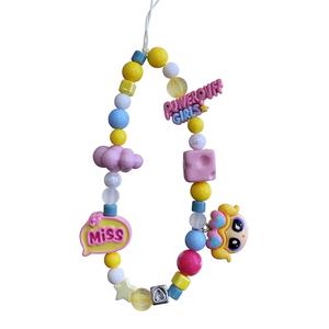 Charms 【Viral MY】Rantai Telefon Gadis Kartun - Comel & Fungsi 2-in-1!️ Loket Polis Terbang Comel +  Rantai Kamera CCD️ Tali Anti-Hilang +  Design Kreatif Unik Warna Pastel Soft • Gaya Instagrammable  Phone Straps beaded  keychain beaded  keychain