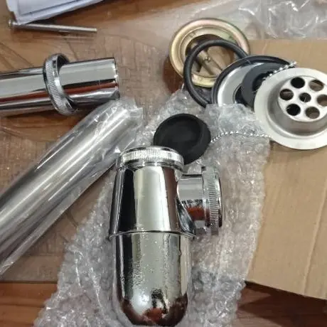 Sifon Wastafel Cuci Tangan Siphon Afur Angsa Model Tabung Botol Bak tiang 2