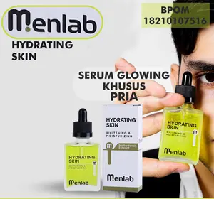 Serum Menlab Hydrating Skin Wajah Pria Skincare Cowok Glowing Wajah Bpom Original Serum Pemutih dan Pencerah Perawatan Hitam Muka Mencerahkan Pelembab Facial