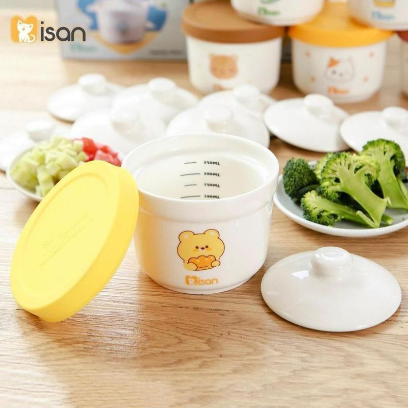 Hũ sứ 250ml cho bé ăn dặm Misan, an toàn trữ đông và hấp cách thủy, đi kèm 2 nắp tiện lợi. 7