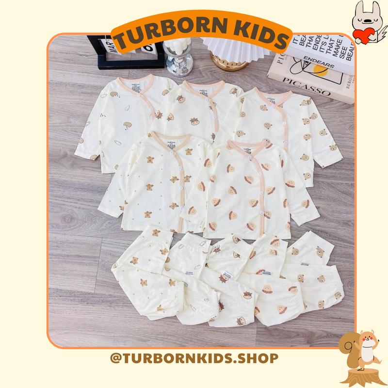 LT01-Combo 3-5 bộ dài tay cho bé vải thun lạnh size 3-9kg