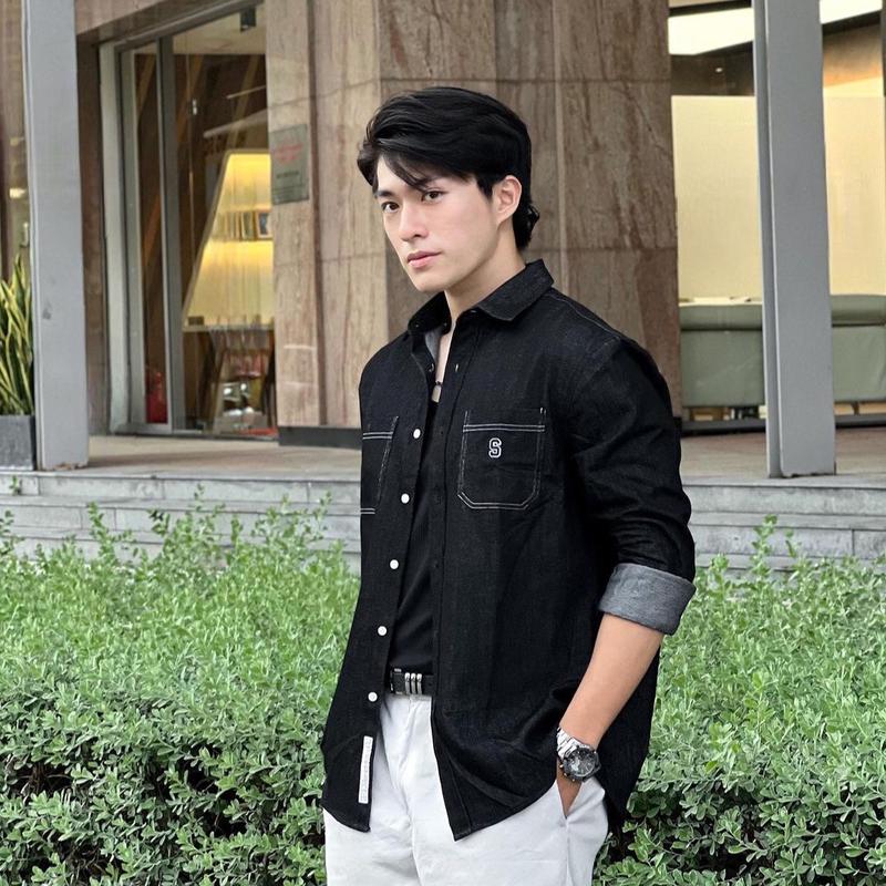 Áo sơ mi SilenceStandard Premium Denim Logo S Menswear Nam 4