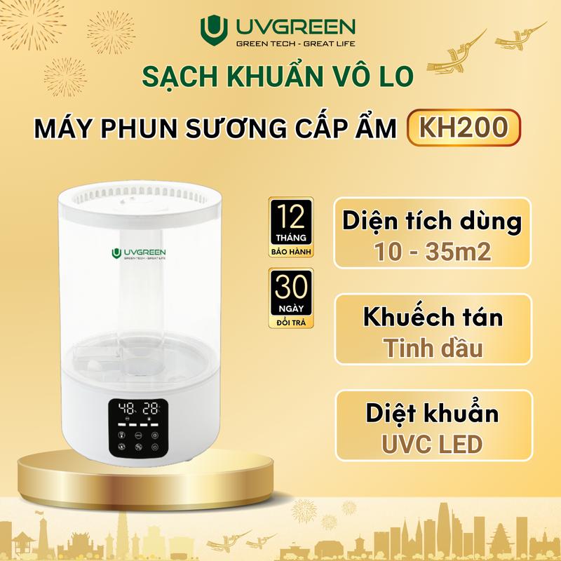 Máy Phun Sương Tạo Ẩm UVGREEN KH200 - Khuếch Tán Xông Hơi Tinh Dầu Thơm Phòng Khử Khuẩn