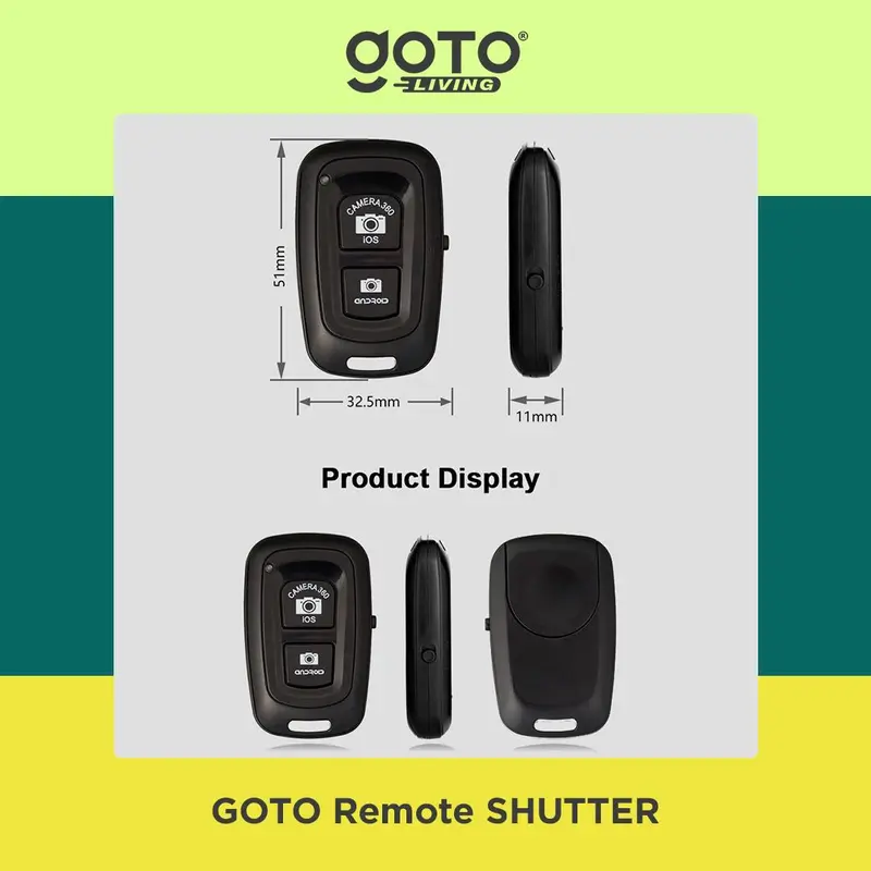 Goto [COD] Shutter Remote Bluetooth Kamera Hp Remot Selfie Camera Smartphone 5
