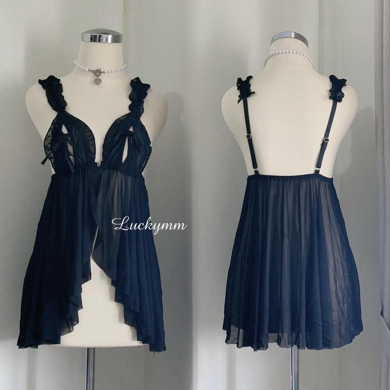 Luckymm Dress Sleepwear Bahan Nilon Premium 227 1