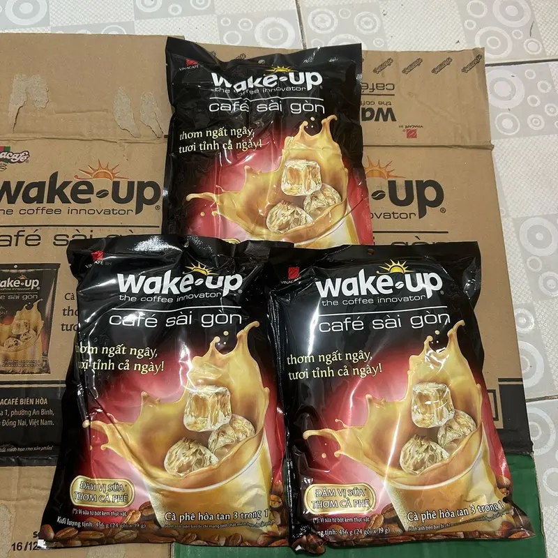 Combo 5 túi Cà phê Sữa Wake Up Sài gòn - 24 gói x19gram- Coffee Cafe 1