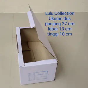 (Isi 10 pcs) DUS SEPATU UKURAN PXLXT 27X13X10 CM Putih