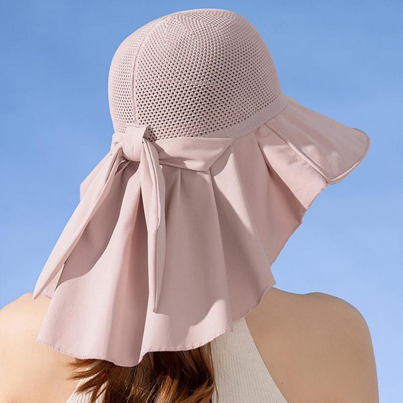 EN Sun Protection Hat Sun Hat Stylish Summer Women's Bucket Hat with Shawl for Sun Protection and Beach Travel Lightweight Breathable Wide Brim Cap for Face and Neck 7