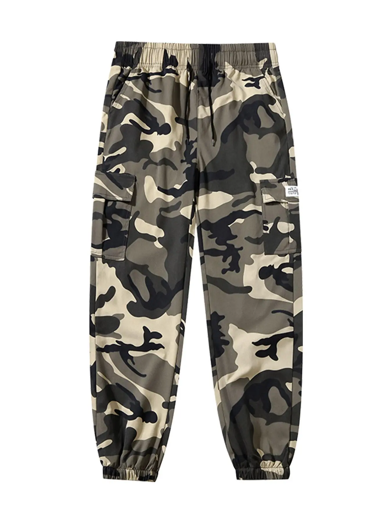 Men's Camo Print Outdoor Pants, Regular Fit Casual Comfy Breathable Trousers for Outdoor Activities, Men's Sportswear for Spring
