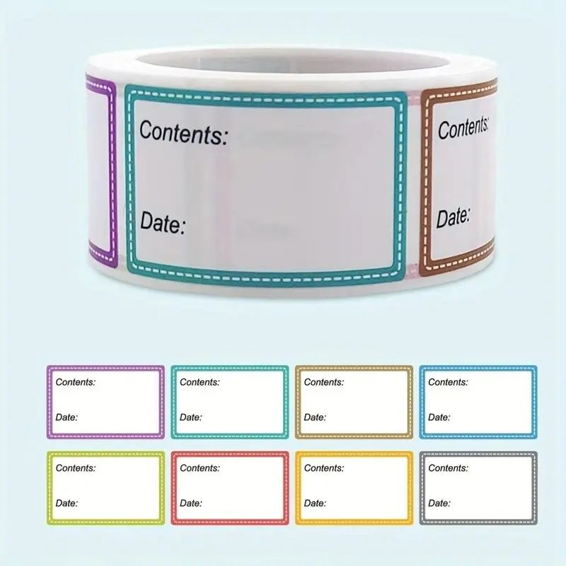 Food Safety Date Sticker, 200pcs/roll Freezer Storage Food Date Label Sticker, Colorful Blank Marker Sealing Sticker for Book, Refrigerator Reminder Food Storage Labels,  Teenage Girl Gifts 0
