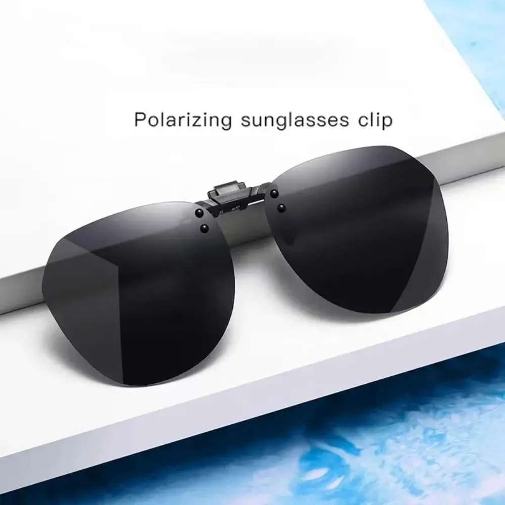 Sports Goggle UV400 Day Night Vision Goggle Clip Polarized Lens UV Protection Myopia Glasses Clip Anti-glare Lightweight Clip-on Sunglasses Driving