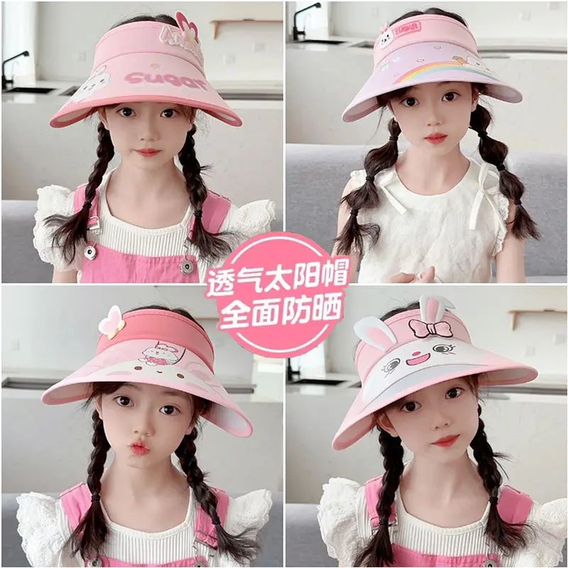 Mũ Chống Nắng, Dành Cho Trẻ Em, Đi Chơi Mùa Hè, Mũ Hở Đầu Cho Bé Trai, Mũ Chống Nắng Chống Tia UV, Vành Lớn, Thích Hợp Cho Bé Gái, Mũ Chống Nắng