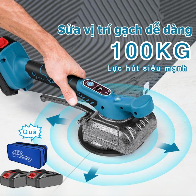 Máy rung lát gạch Victool,máy rung ốp lát gạch cầm tay không dây,máy rung hít gạch 13500R/MIN - lực hút 100KG