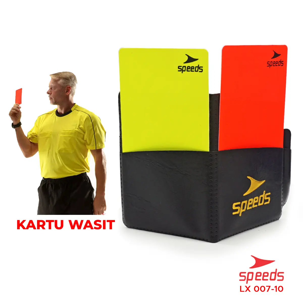 SPEEDS Referee Cards Kartu Wasit Sepakbola Futsal Kartu Merah Kartu Kuning Wasit Ball Outdoor 007-10