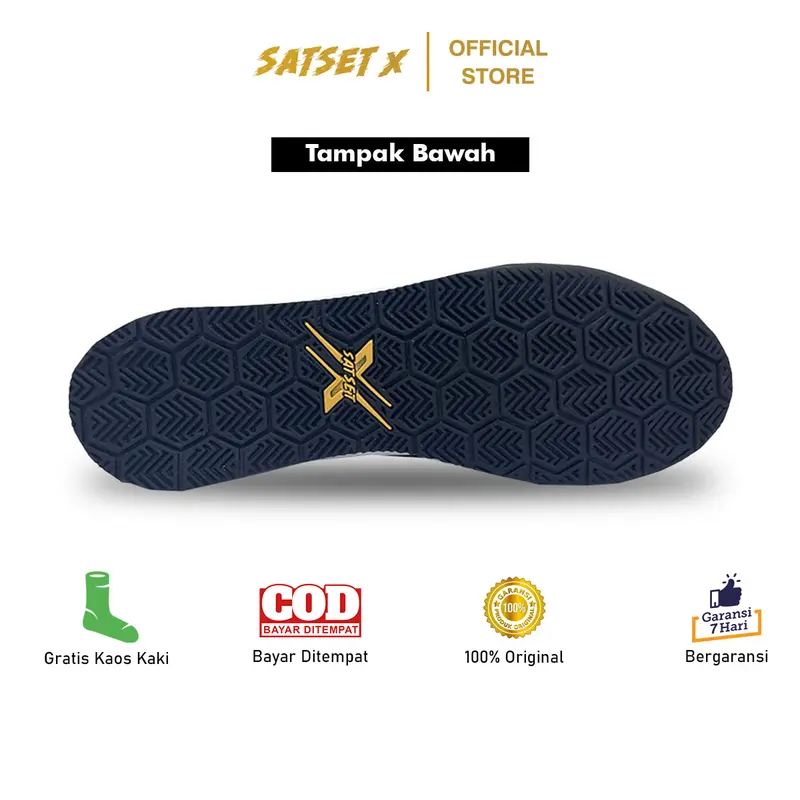 Sepatu Futsal Satset X Leopard Speed Ls In Original Black Gold 5