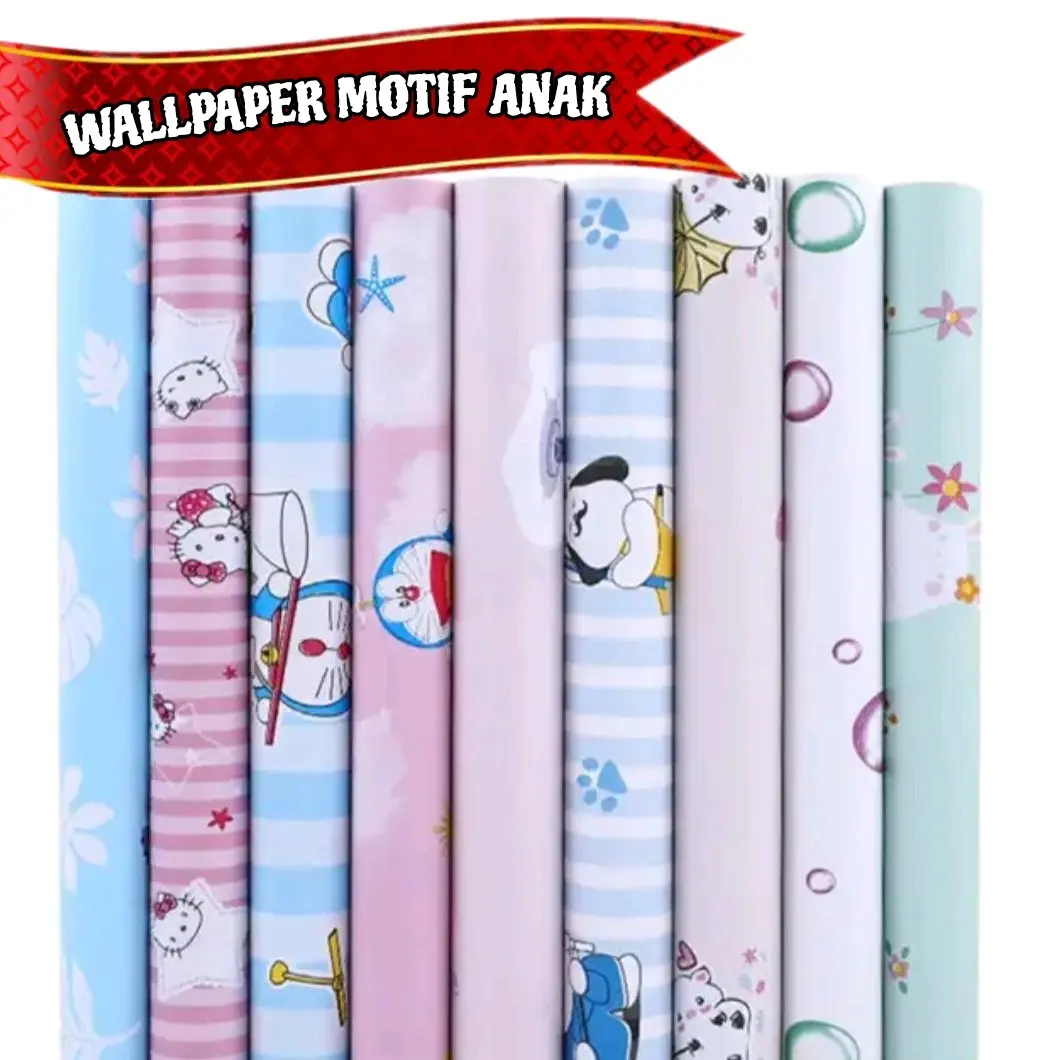 WALLPAPER STICKER MOTIF KARAKTER ANAK