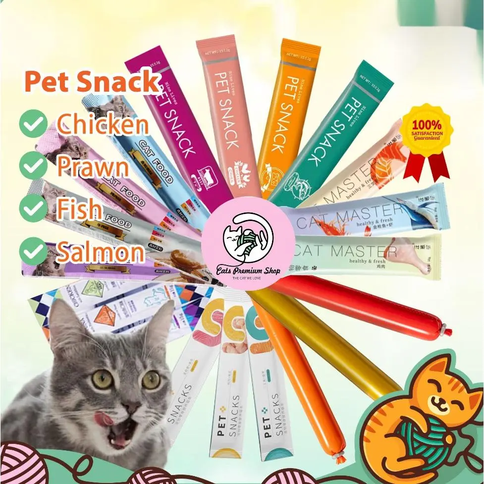 【SG Ready Stock】50pcs FREE 10 Economic High Vitamin Cat Snack/Cat Food/Cat Treats/Various Brand with High Nutrient Protein kit cats g
