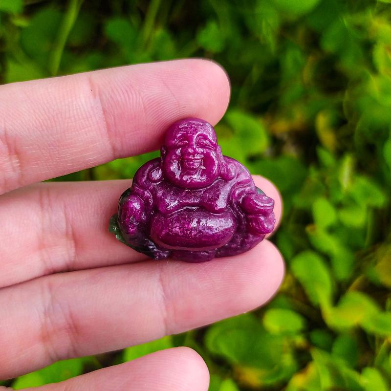 Mặt Dây Chuyền Đá Quý Ruby, Sapphire, Tạc Tượng Di Lặc 5