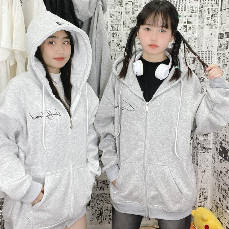 Áo Khoác Hoodie Zip CINDDY BRAND In Chữ Gạch Chân Nam Nữ-KI017 Women Top Nhung Kem Voi hoodie  zip áo  hoodie hoodie áo khoác nam mùa đông nỉ áo khoác hoodie  peaceful hoodie  reflective áo  hoodie 5