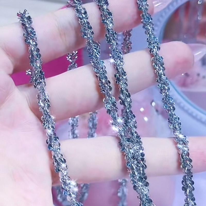 Dây xoắn hoa mai 4t5 đã xi kim Women Dây Chuyền Chain Trang Sức Jewelry