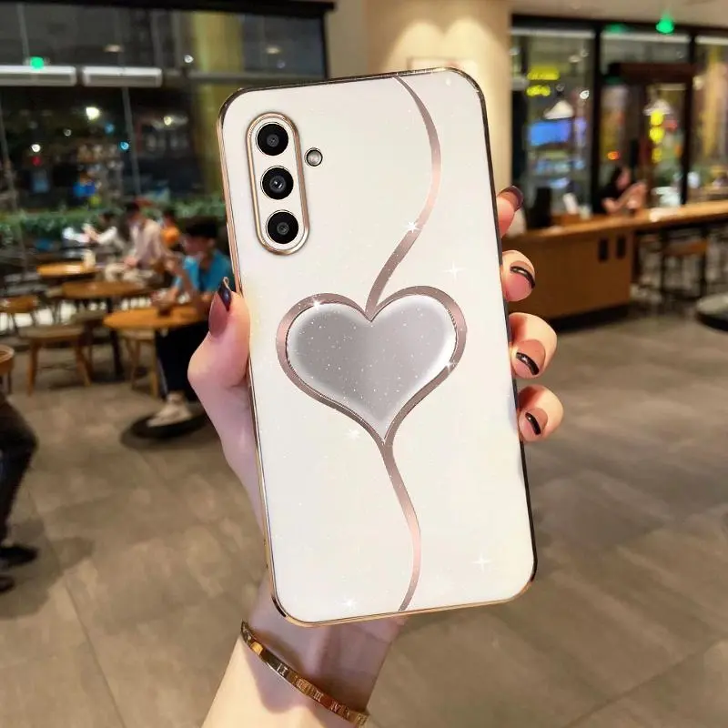 Heart Pattern Phone Case, Anti-slip Phone Protective Cover, Phone Accessory Compatible with Samsung Galaxy A04S A05S A06 A13 A14 A15 A16 A24 A25 A34 A35 A52 A52S A53 A54 A55 S22 S23 S24 Plus Ultra FE Series, Casing 3