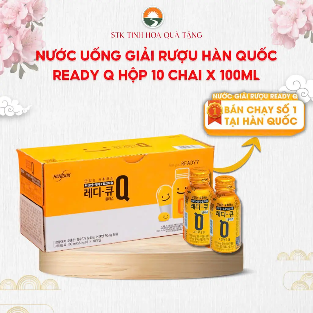 Nước uống giải rượu, kiểm soát cơn say Hàn Quốc Ready Q 1 chai x 100ml Korean Red Ginseng