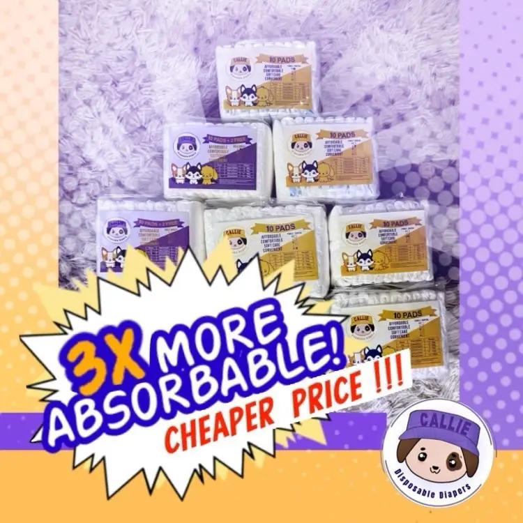 ￼Callie Disposable Dog Diapers Male Wraps and Female Diapers