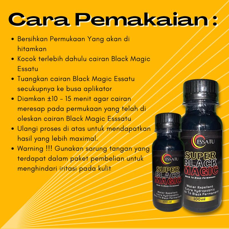 Essatu Penghitam Dashboard Motor dan Mobil Super Black Magic 100 ML 4