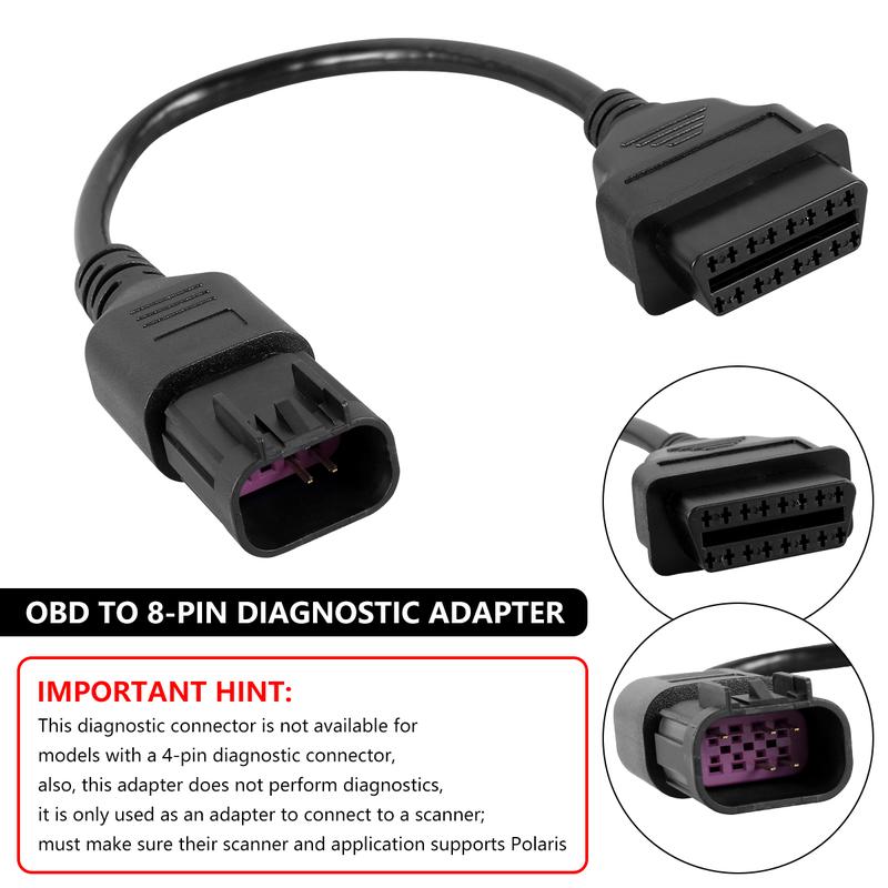 Product Introduction of 16 Pin Female to 8 Pin Diagnostic Adapter Premium Diagnostic Connector Cable Stable Fault Detection Testing Cable Replacement Diagnostic Tool Connector for ATV r2900 30