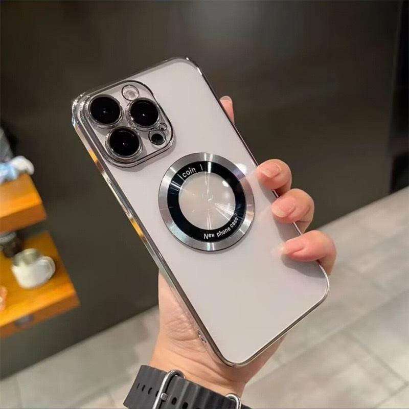 Christmas Ramadan Magnetic Transparent Phone Case (1 Piece), TPU Cellphone Protective Case, All-inclusive Shockproof Mobile Phone Cover For iPhone 11 12 13 14 15 Pro Max, Smartphone Protector Accessories 5
