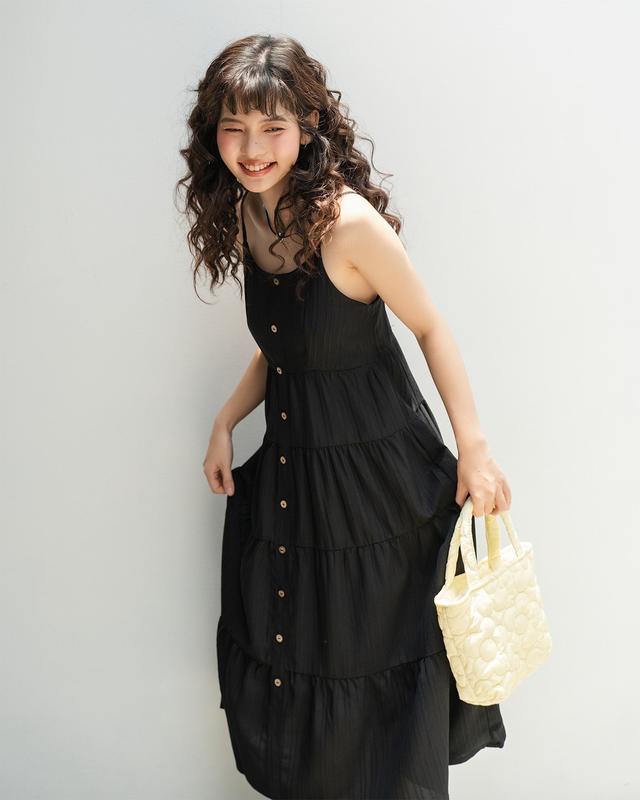 Váy 2 dây đũi gân 2 lớp mềm mát cho mùa hè Pumpkin Dress - by ufo.thebasic Nữ Women Khuy