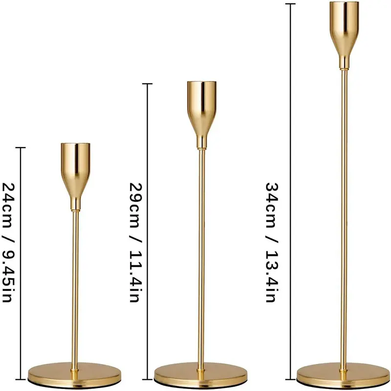 Candle Holder Set, 3 Counts/set Modern Decorative Candlestick Holder, Candle Holder for Wedding, Dining, Party, Home Decor, Ornaments 1