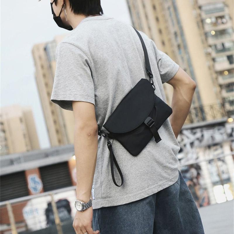 Product Introduction of Men Nylon Chest Pack Cellphone Pouch Outdoor Sports Cross-body Bag Casual Running Cycling Sling Bag 26