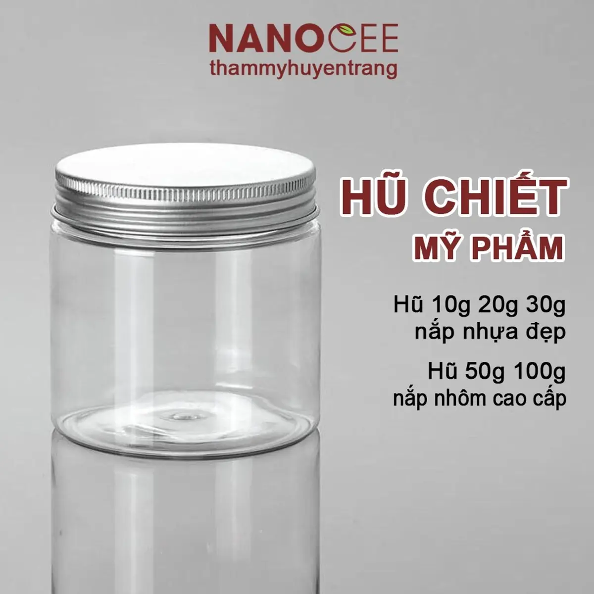 Hủ Nhựa Chiết Mỹ Phẩm 5g 10g 20g 30g 50g 100g 150g 200g (Hủ đựng kem, son dưỡng, bột mặt nạ, Đựng Gia Vị)