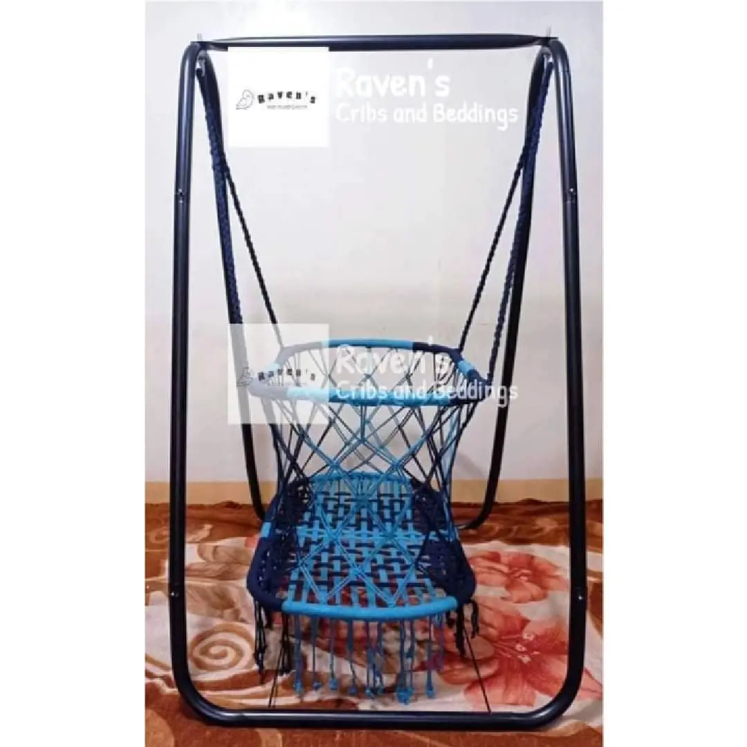 Large Regular Duyan Long handle with Stand & Adult Swing - 0-36 Months, 90kg Capacity baby cribset