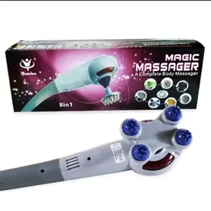 magic massager 8in1 alat pijat Hijau Tubuh Terapi Getar Pijit